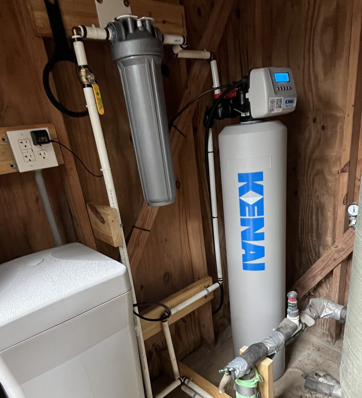 Professionally installed whole-home well-water treatment system